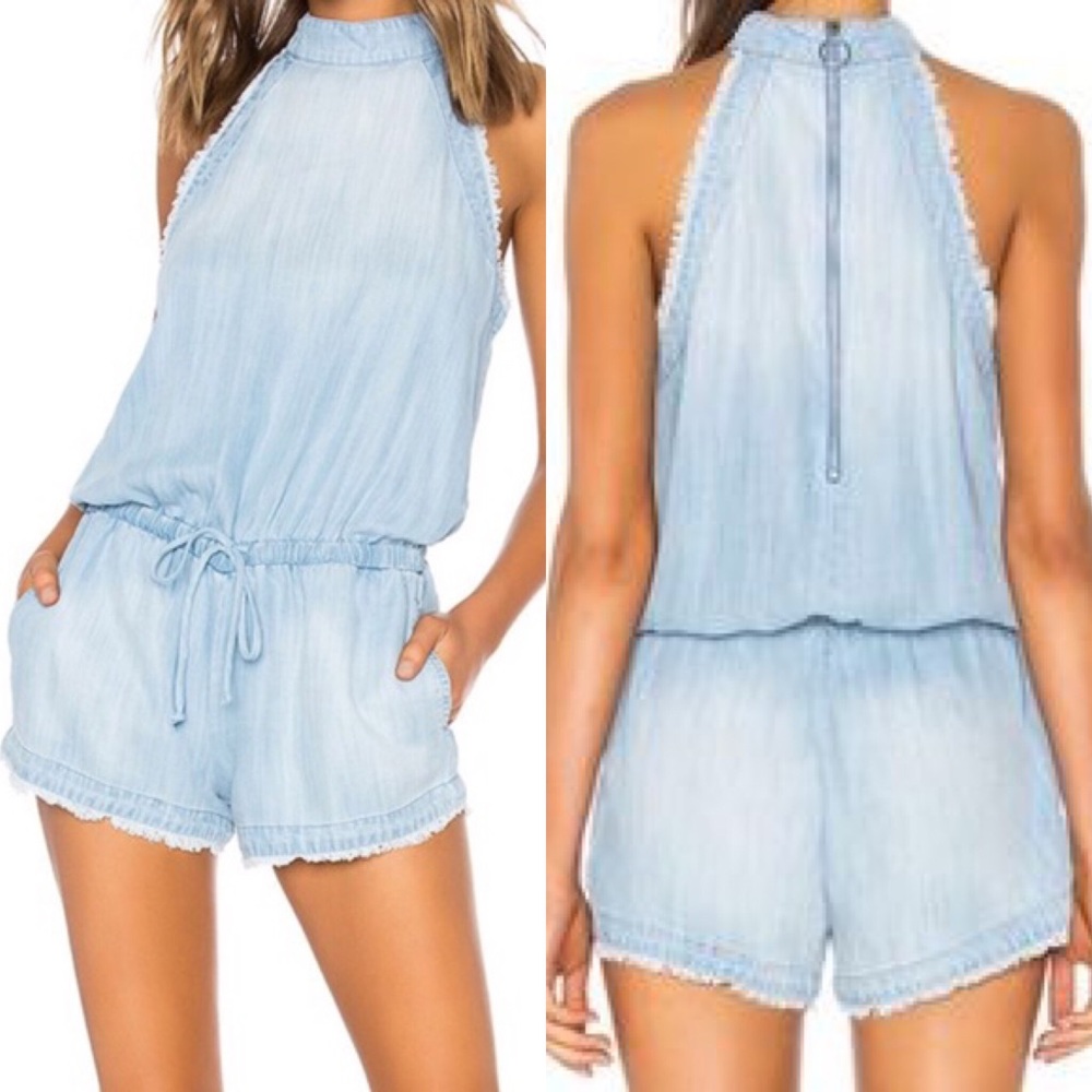 NWOT Anthropologie Cloth and Stone Chambray Romper